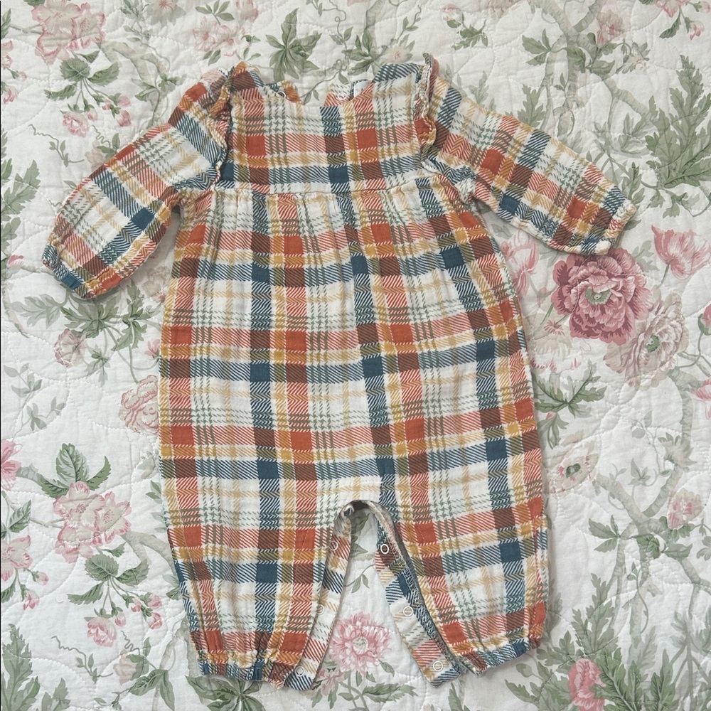 Angel Dear Multicolor Plaid Baby Outfit